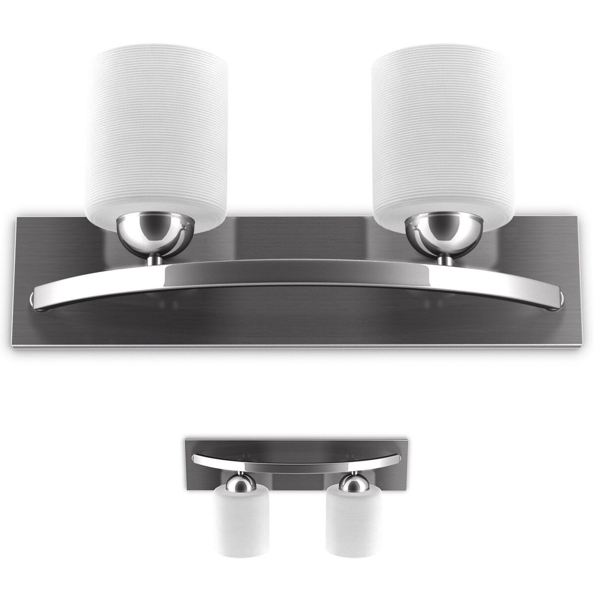 2 Light Glass Wall Sconce Pendant Lamp Shade Cover Fixture Vanity - Mycitystee