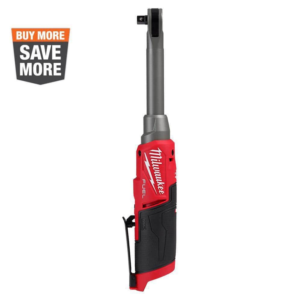 Milwaukee M12 FUEL 12V Lithium-Ion Brushless Cordless 3/8 in. Extended Reach High Speed Ratchet (Tool Only) 2569-20 - Mycitystee