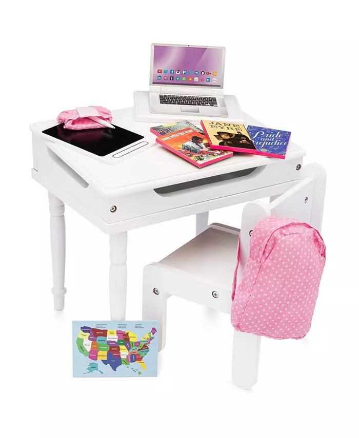 Playtime by Eimmie Doll Single Desk and Chair Class Set - Mycitystee