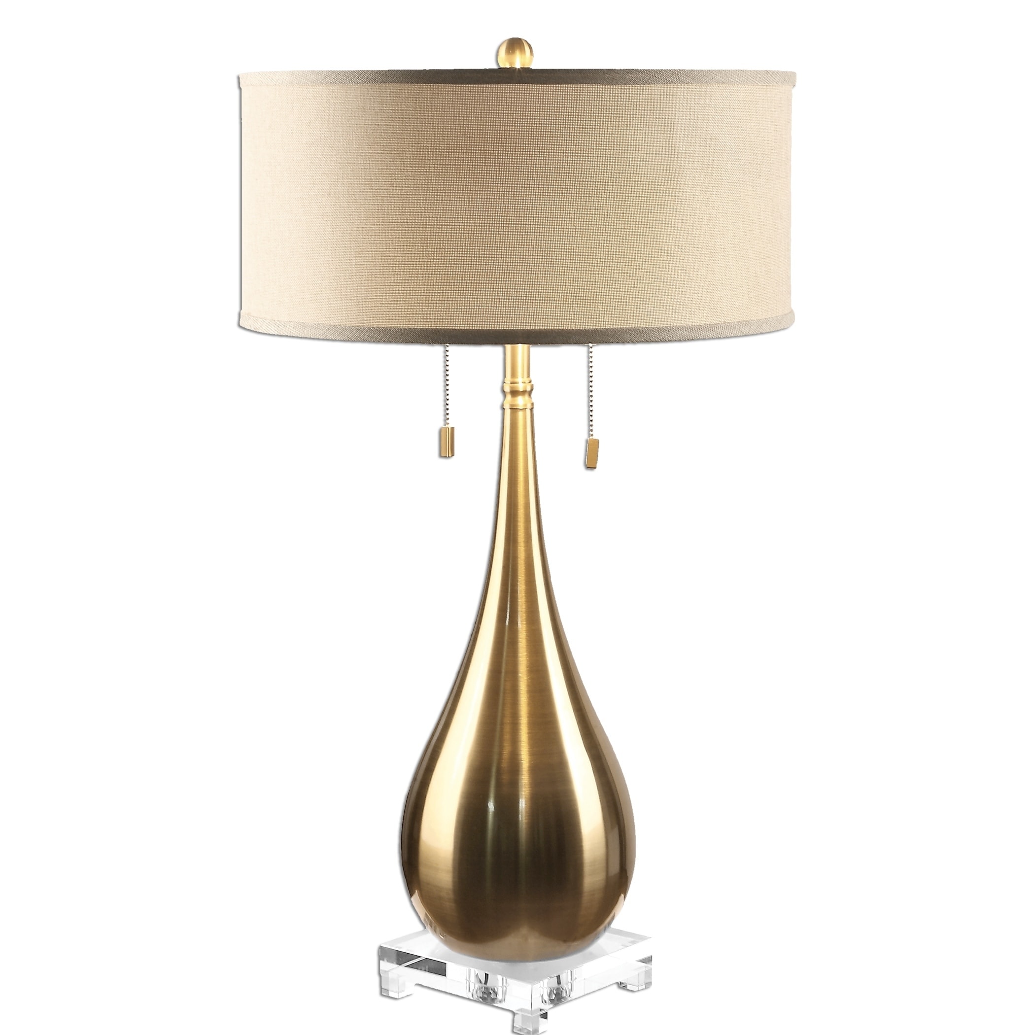 Lagrima Brushed Brass 2-light Lamp - Mycitystee