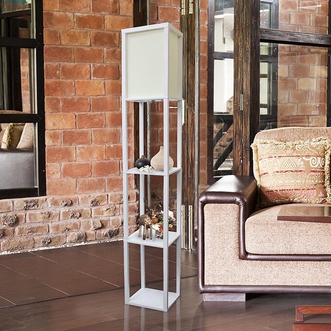 Simple Designs Floor Lamp Etagere Organizer Storage Shelf - Mycitystee