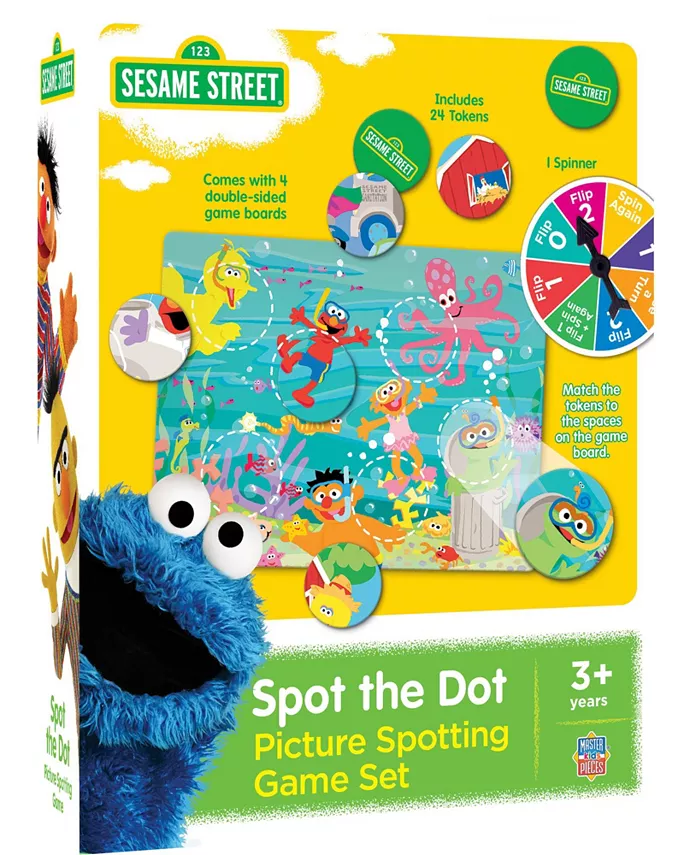 MasterPieces Puzzles MasterPieces Kids Games - Sesame Street Spot the Dot Matching Game - Mycitystee