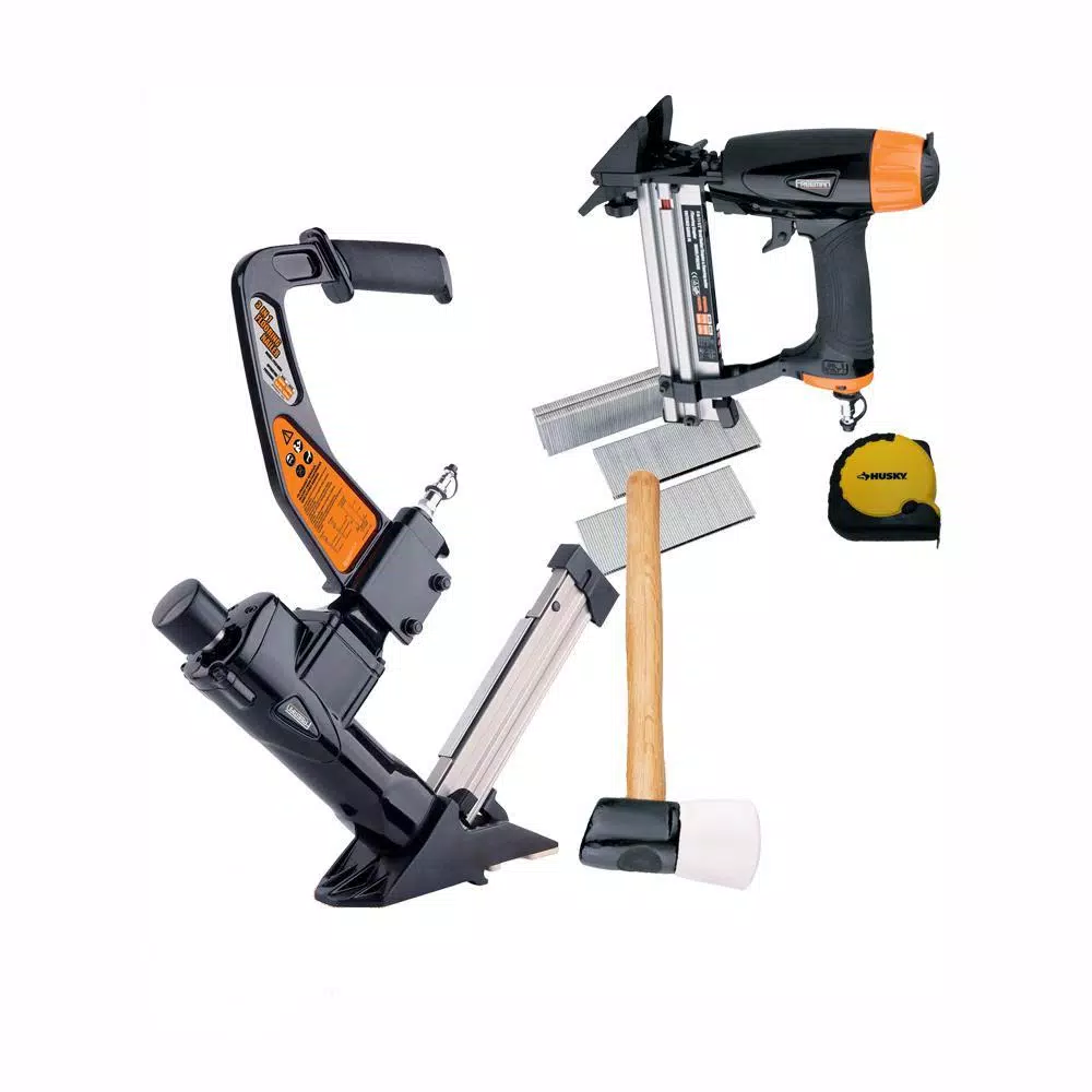 Freeman Ultimate Pneumatic Flooring Nailer Kit with Fasteners (2-Piece) and#8211; XDC Depot - Mycitystee
