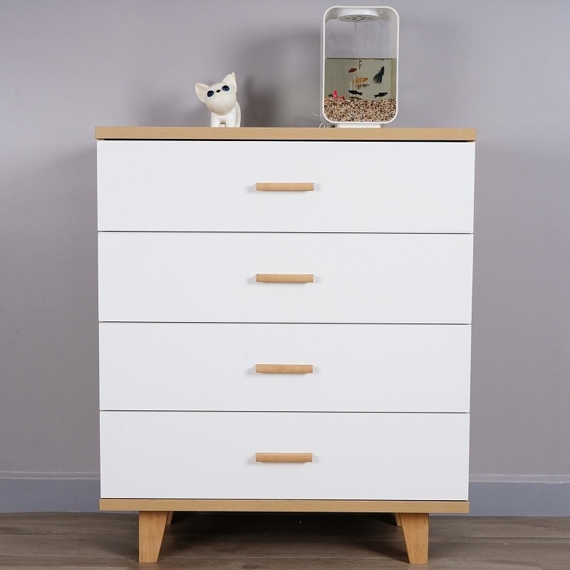 Design Wooden Dresser Bedroom Storage Drawer Organizer Closet Hallway Storage Cabinet with 4 Drawers - - 37776877 - Mycitystee