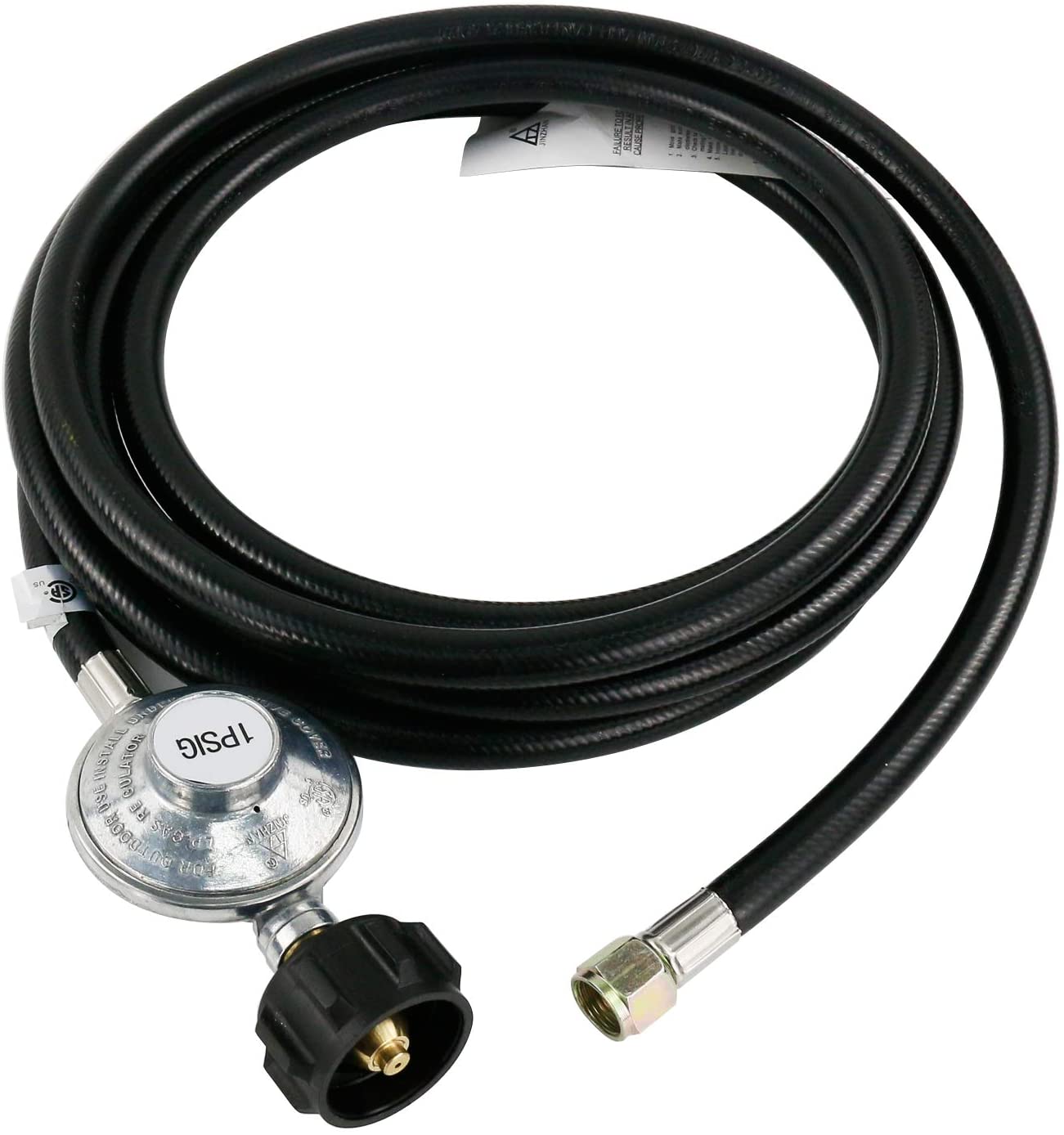 12 Feet Hose Regulator Kit - QCC1/Type 1 Propane Tank Conversion Kit - Mycitystee