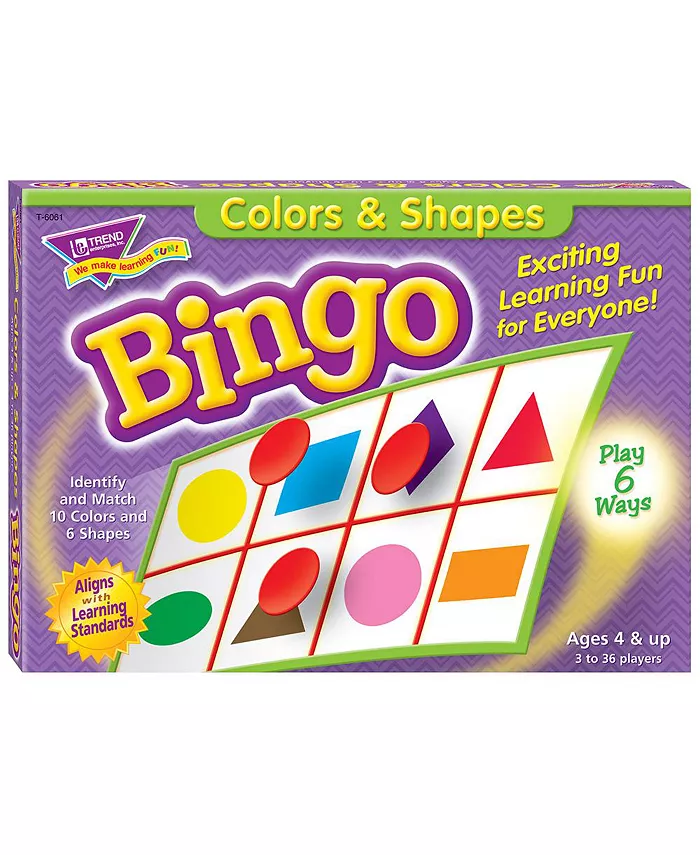 Trend Enterprises Trend Colors Shapes Bingo Game - Mycitystee