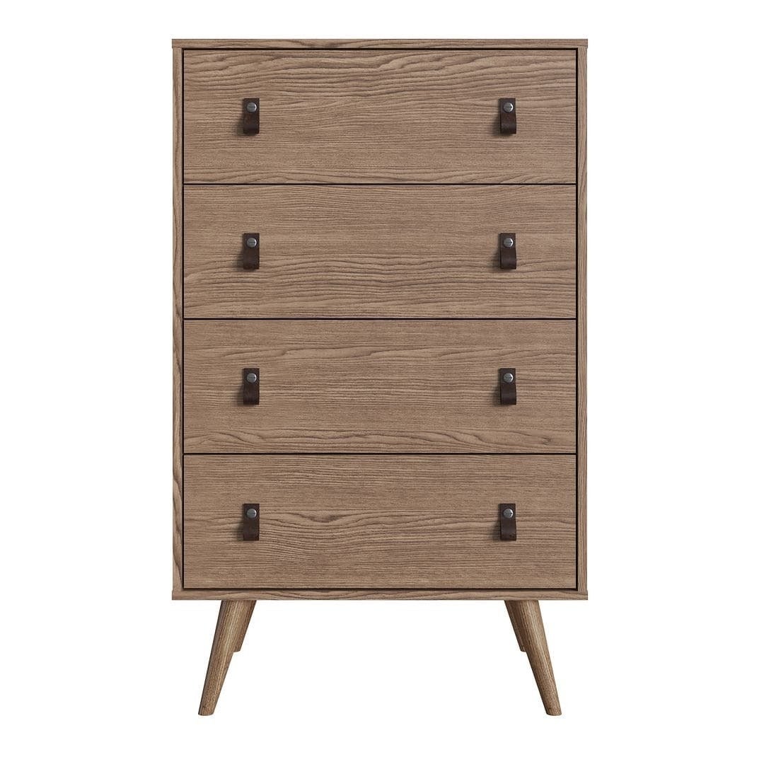 Tall Dresser with 4 Drawers Faux Leather Handles， Suitable for Bedroom， Living Room， Dining Room， Items Storage Helper - - 37777002 - Mycitystee