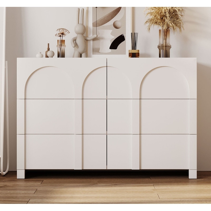 Modern 6-Drawer Dresser Ample Storage Spaces - - 37722919 - Mycitystee