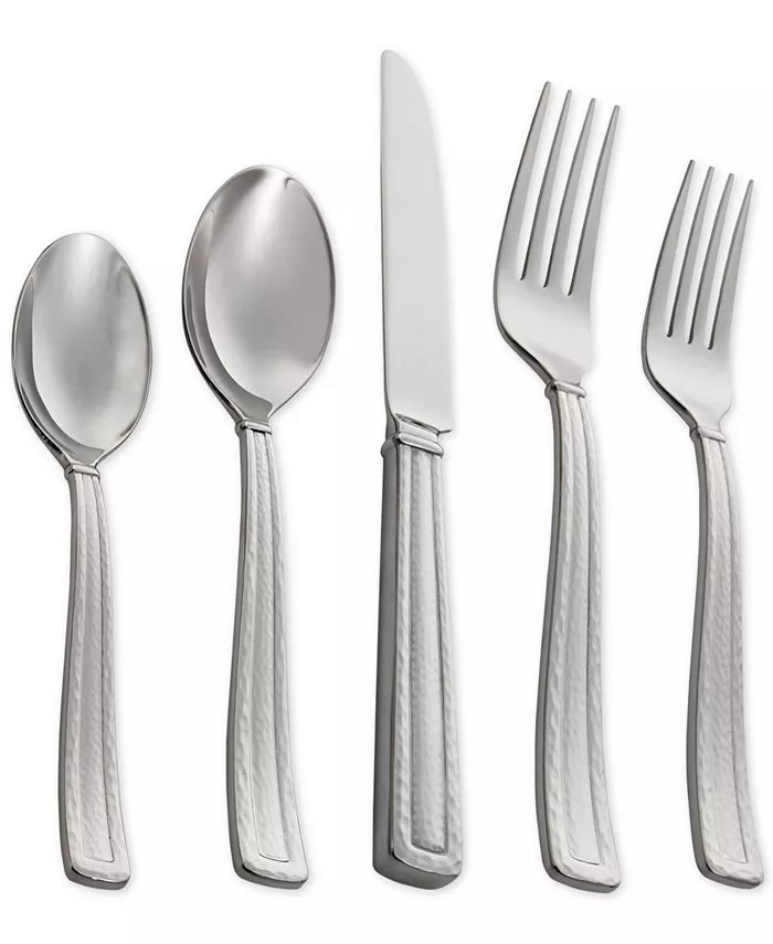 Michael Aram Stainless Steel Hammertone Collection 5-Pc. Flatware Set - Mycitystee