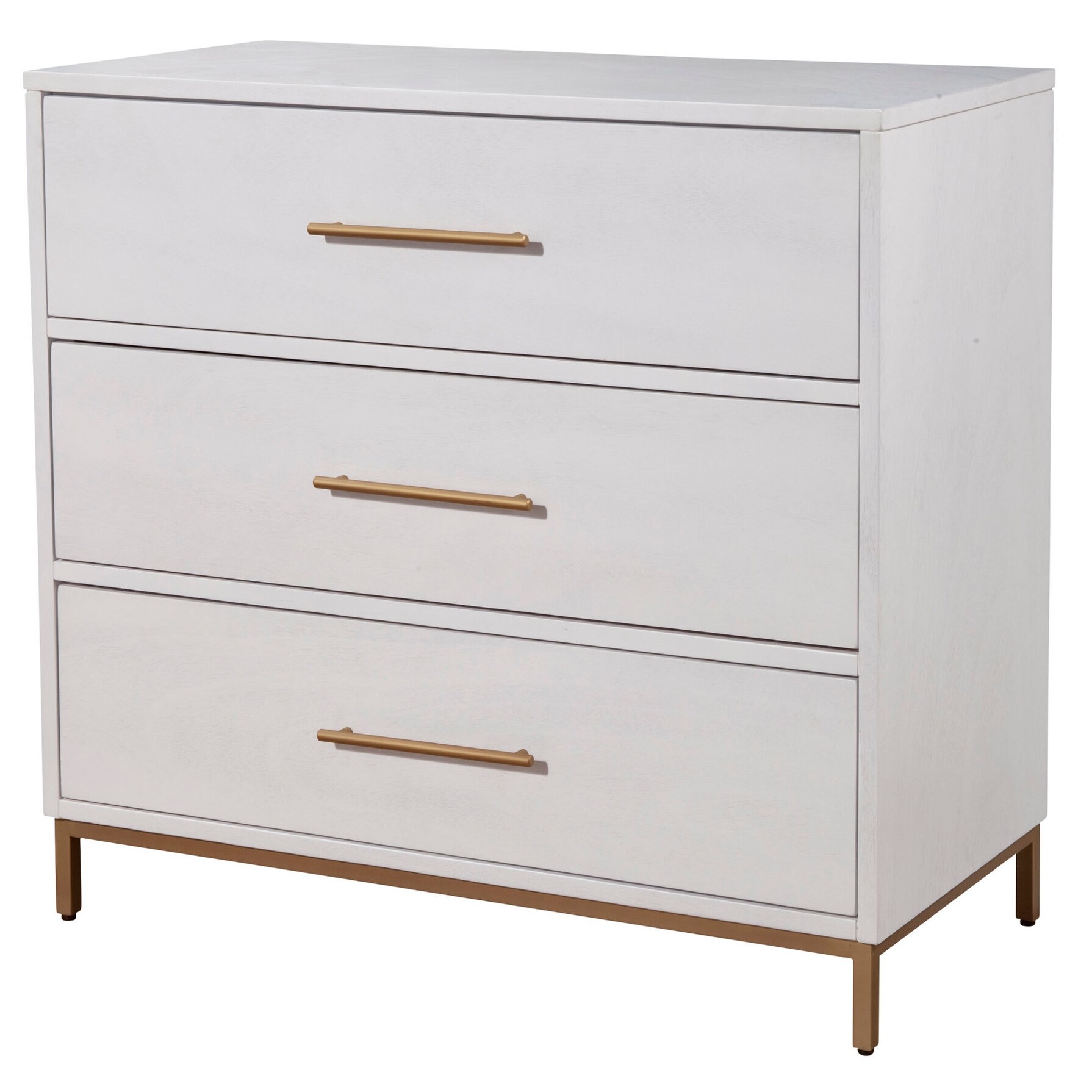 Alpine Furniture Madelyn Three Drawer Wood Small Chest in White - - 31998509 - Mycitystee