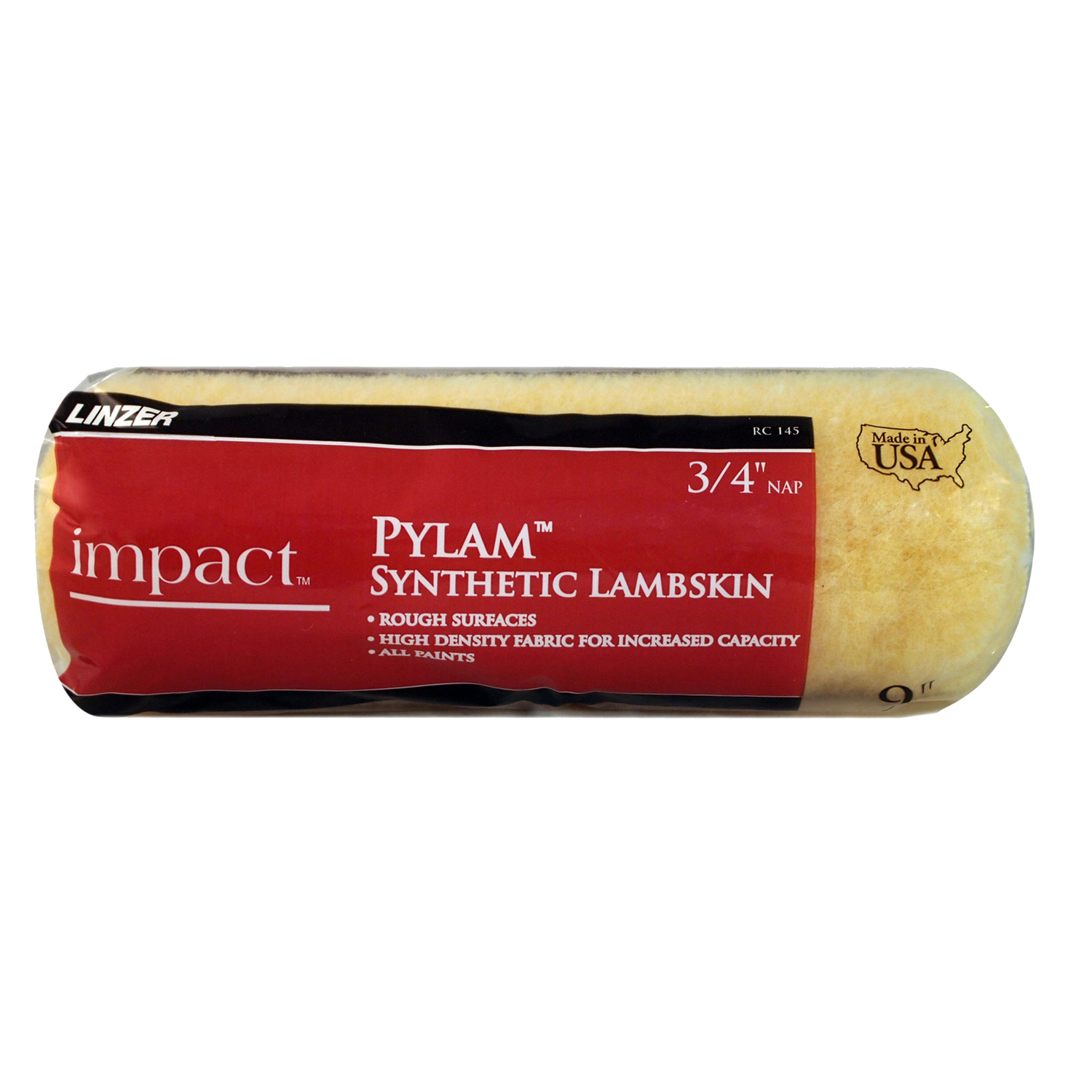 Linzer Impact Pylam Synthetic Lambskin 9 in. W X 3/4 in. Regular Paint Roller Cover 1 pk - Mycitystee