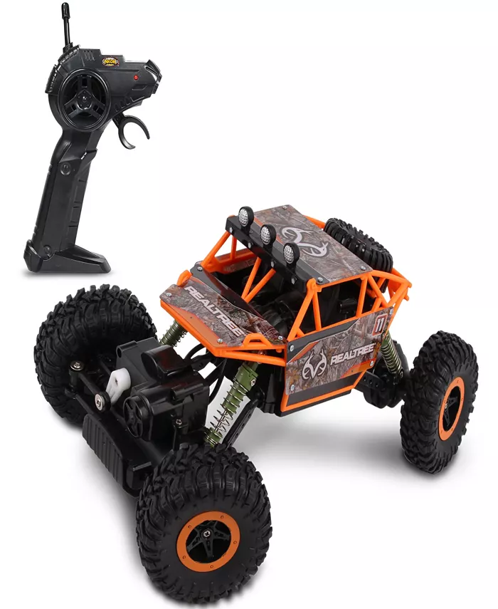 Realtree Nkok 1:16 Scale RC Rock Crawler Edge Camo Blue 2.4 Ghz Radio Control 81612， Competition Series， Real Time 4X4， Officially Licensed - Mycitystee