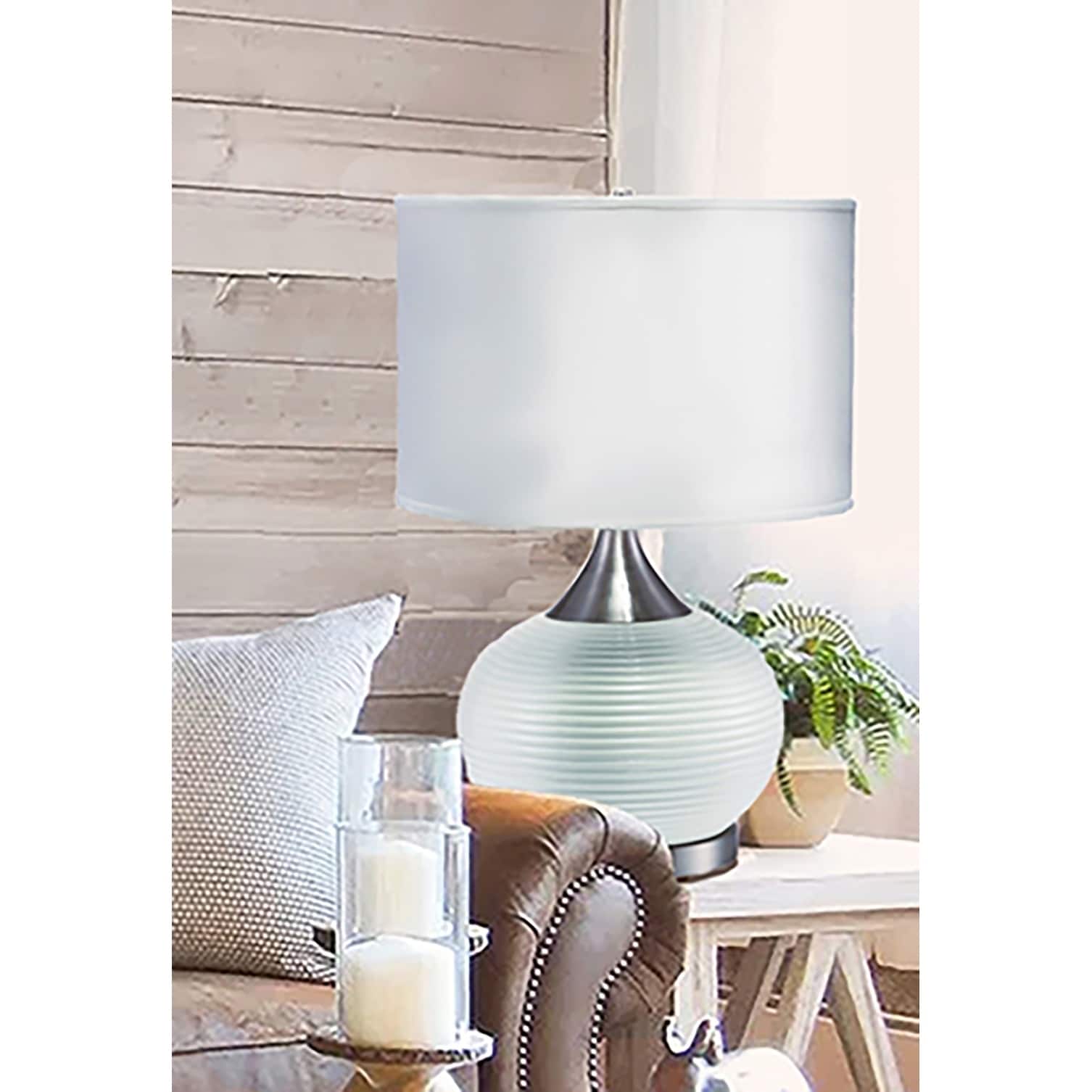 24.5 Inch High Horizon Ceramic/ Metal Table Lamp - Mycitystee