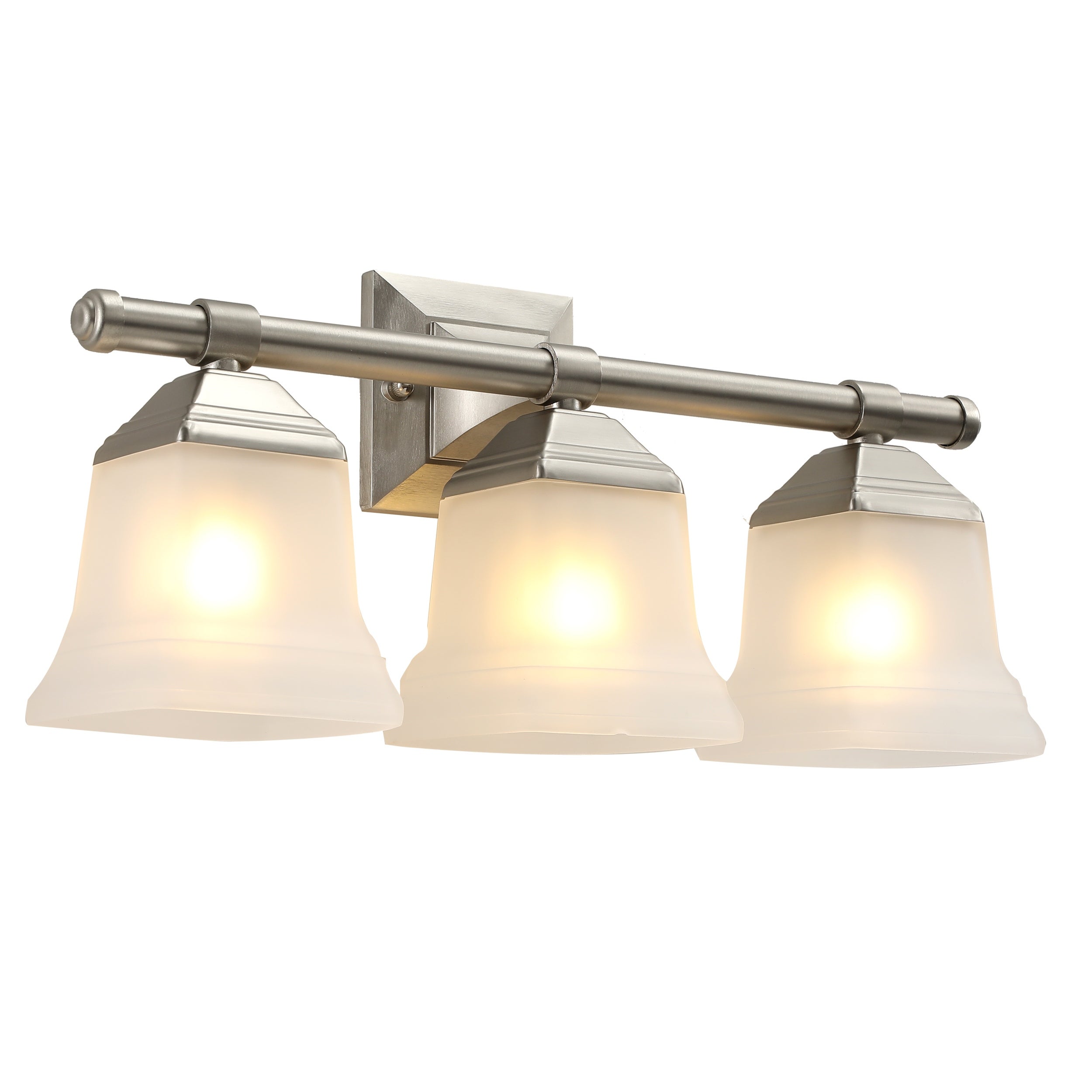 3-Light Brushed Nickel Vanity Light - Mycitystee