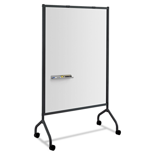 Safco Impromptu Magnetic Whiteboard Collaboration Screen， 42w x 21.5d x 72h， Black/White (8511BL) - Mycitystee