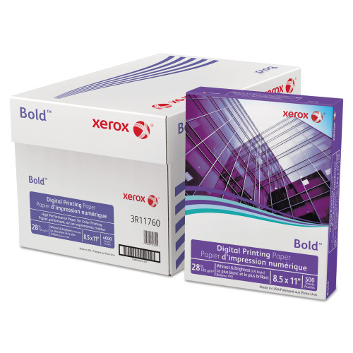 Xerox Bold Digital Printing Paper， 100 Bright， 28lb， 8.5 x 11， White， 500/Ream (3R11760) - Mycitystee