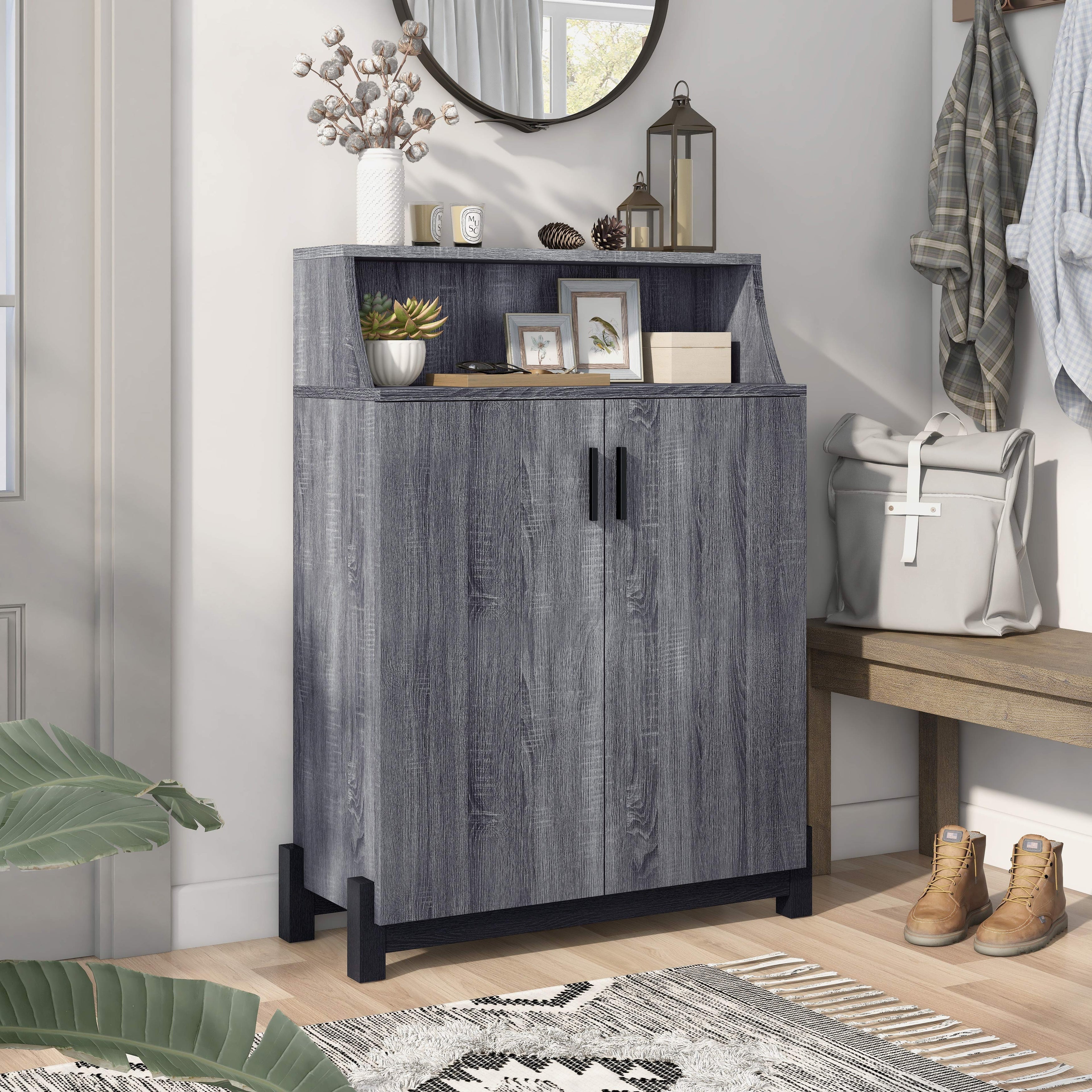 Furniture of America Sost 5-shelf Contemporary 2-door Shoe Cabinet - - 29526505 - Mycitystee
