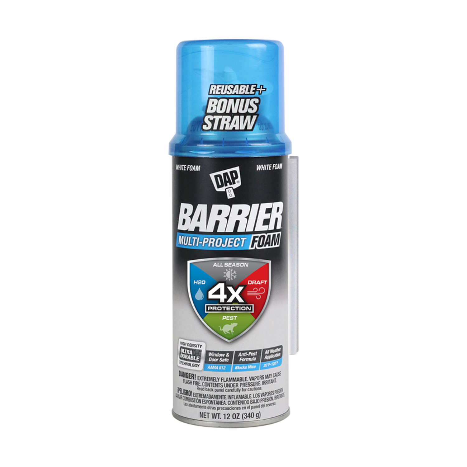 DAP Barrier Foam White Polyurethane Foam Multipurpose Barrier Foam 12 oz - Mycitystee