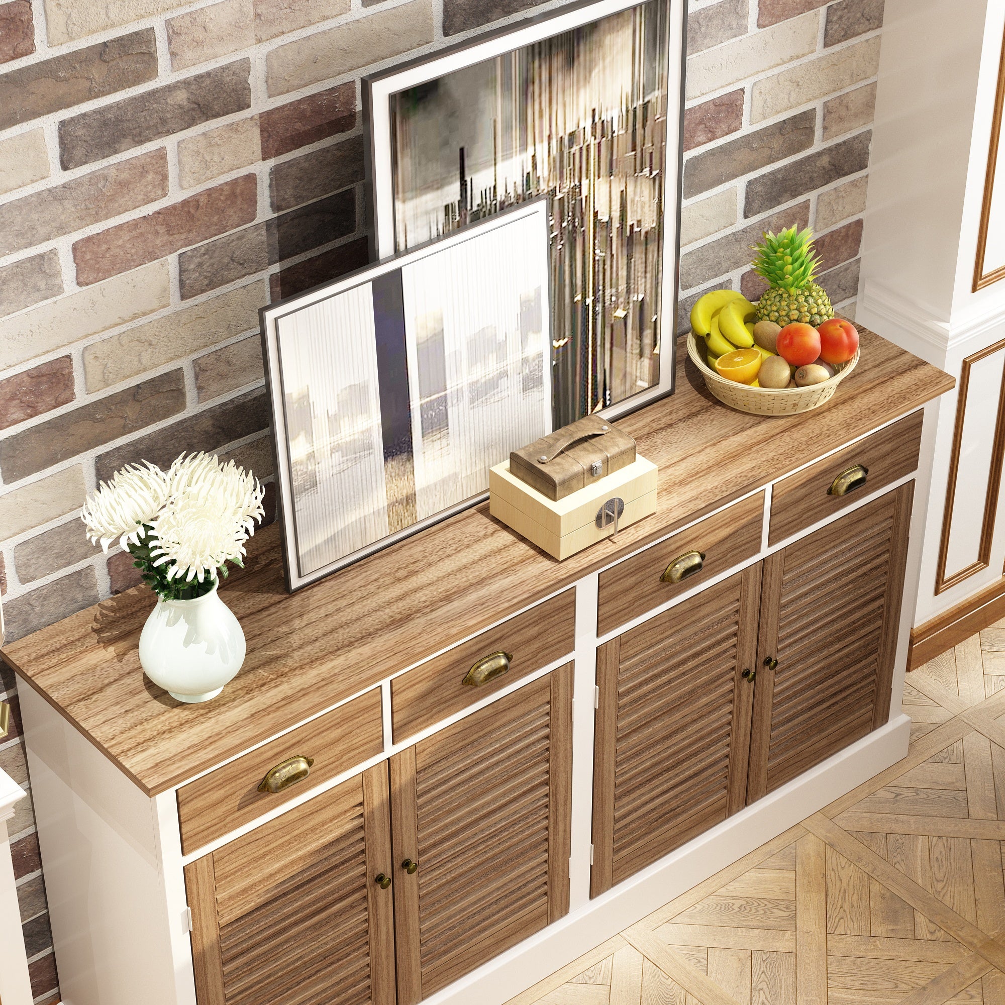 Dresser Sideboard Buffet Cabinet 63’’ Buffet Storage Cabinet - - 37938474 - Mycitystee
