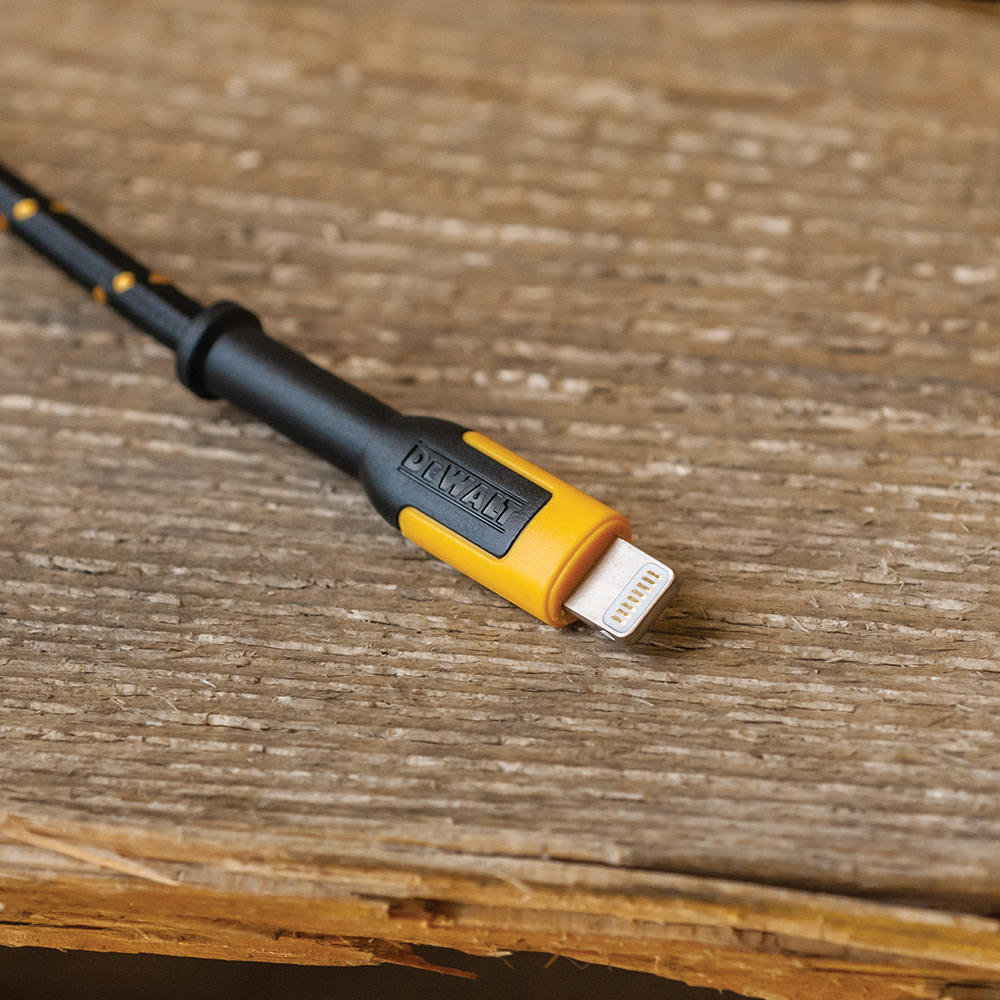 DEWALT Phone Charger Lightning Reinforced Braided Cable 4' 131 1359 DW2 from DEWALT - Mycitystee