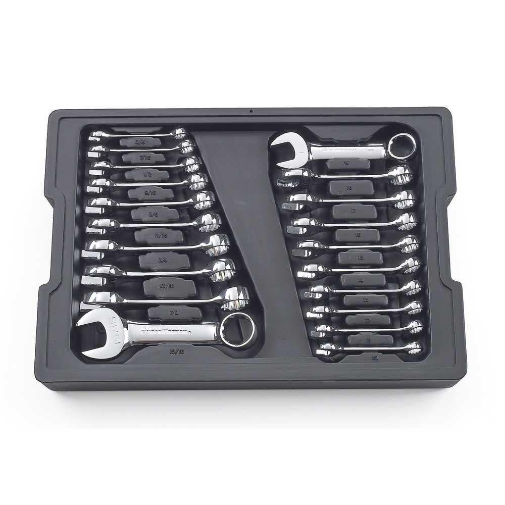 Combination Wrench Set， 20-Pc Stubby SAE/Metric - Mycitystee