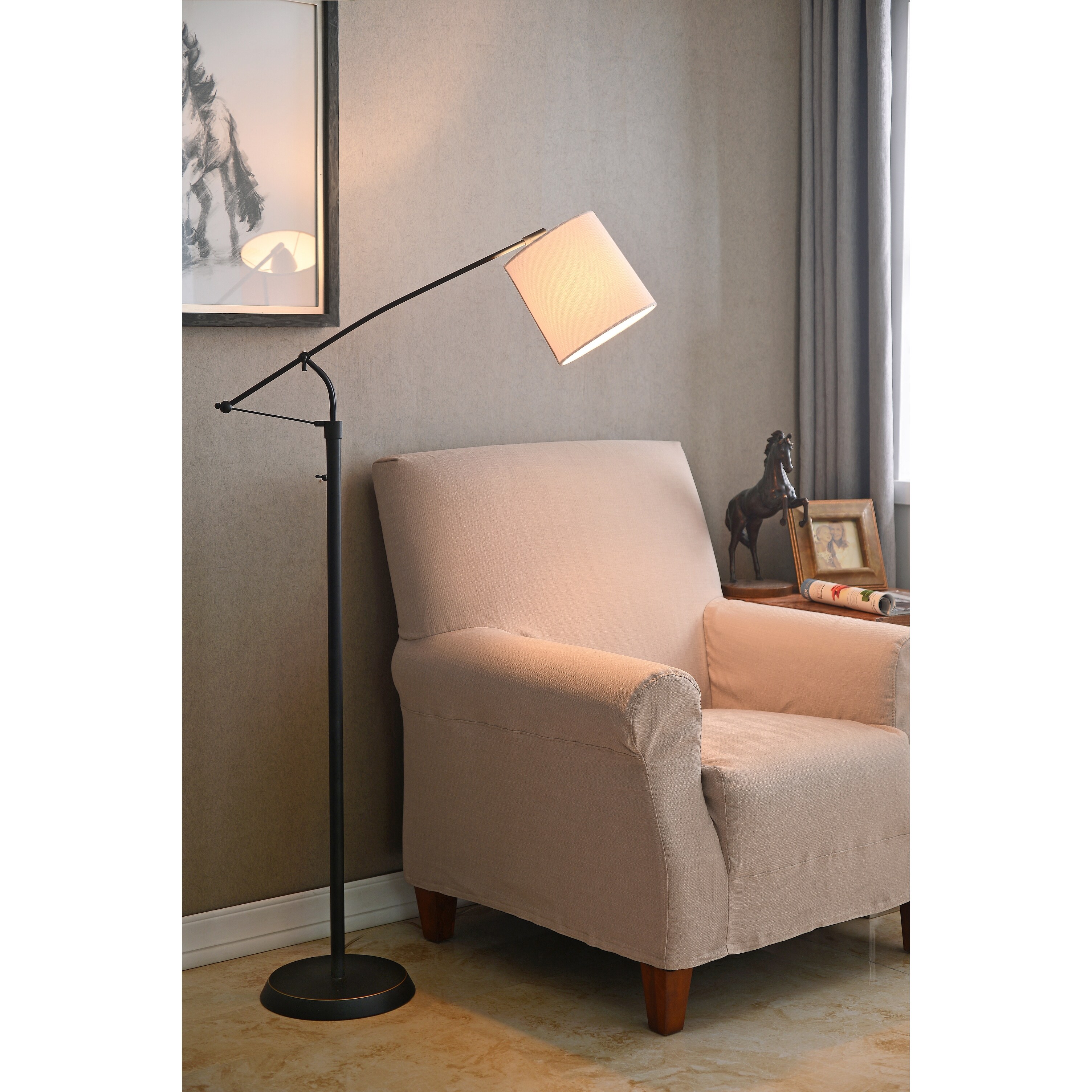 Maddox Oil Rubbed Bronze Adjustable Floor Lamp - Mycitystee