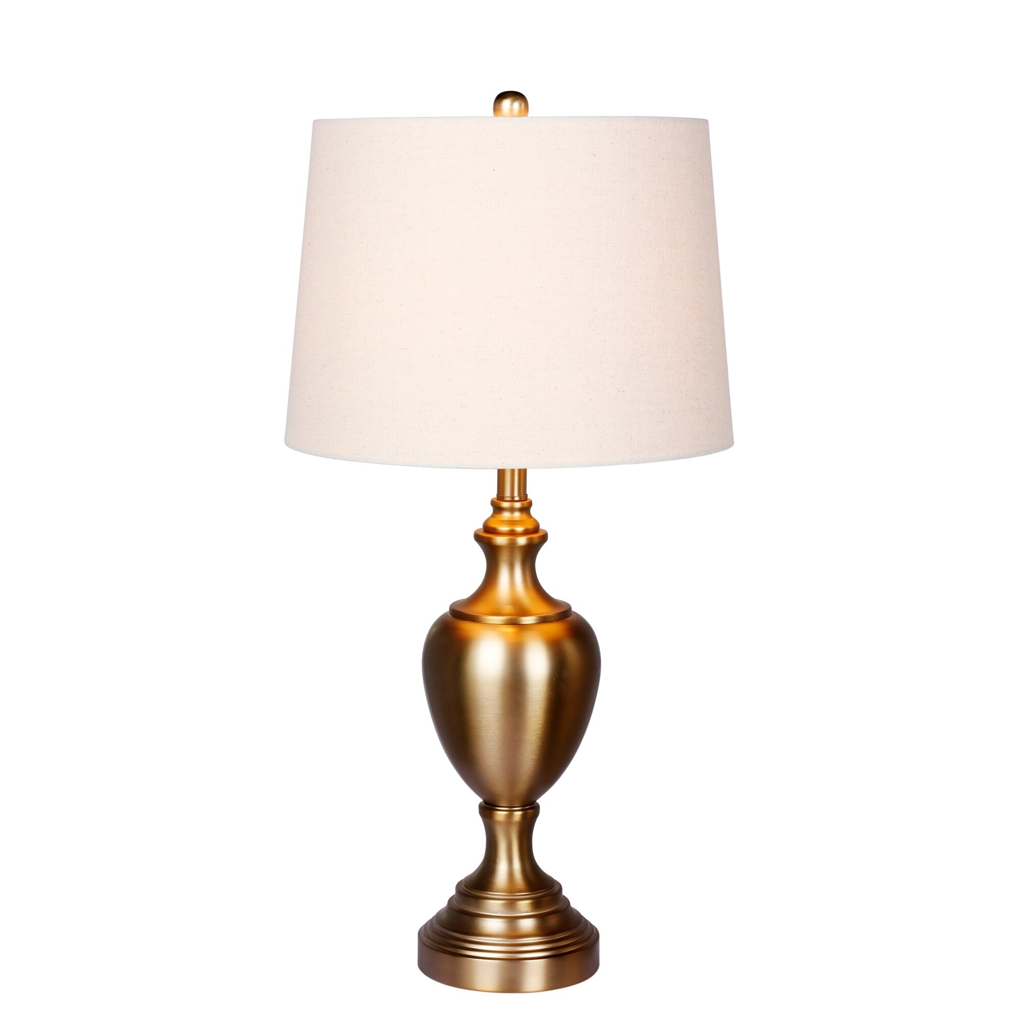 Fangio Lighting's #1566AG 30 in. Urn w/Pedestal Base Metal Table Lamp in Plated Antique Gold - Mycitystee