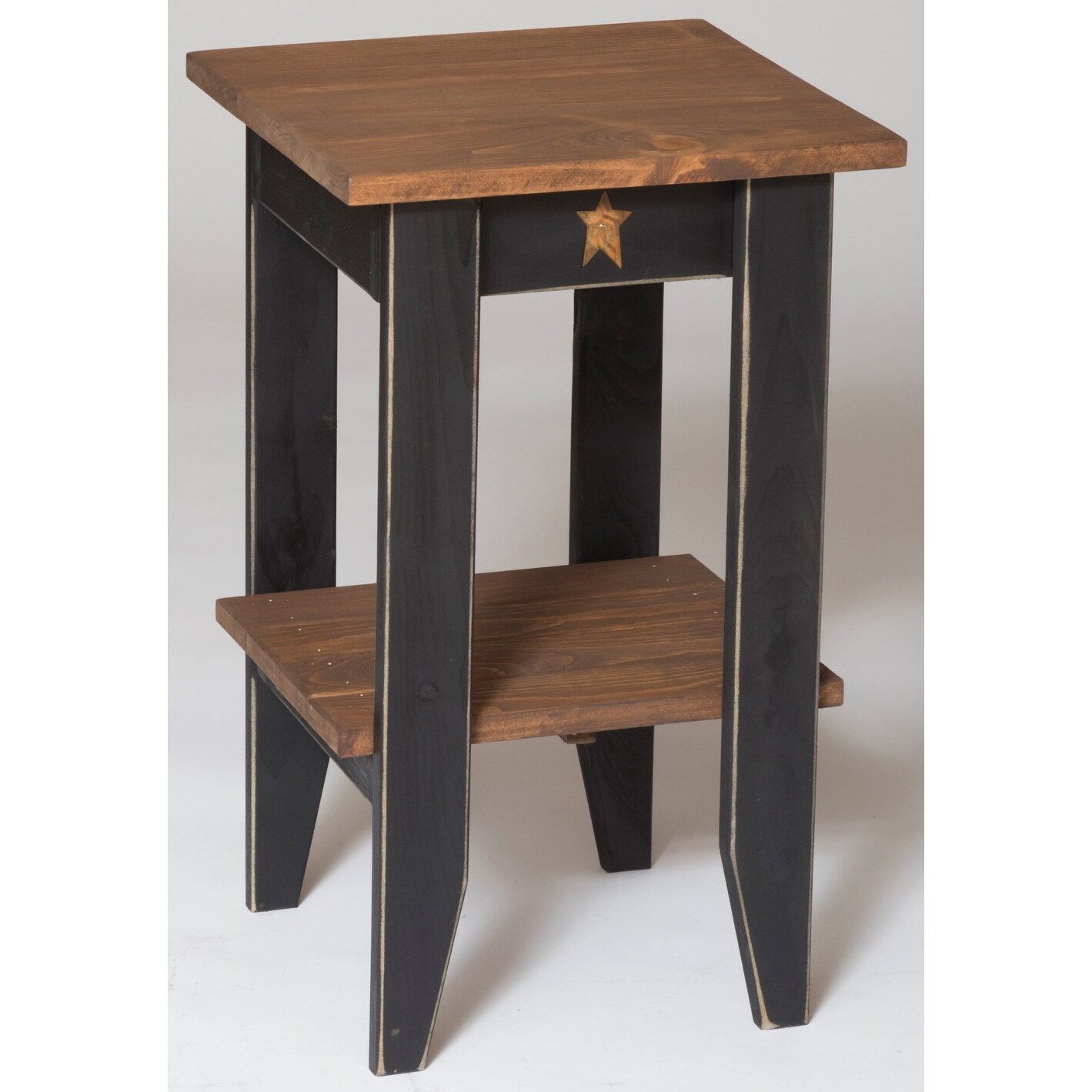 Farmhouse Square End Table with Shelf - Mycitystee