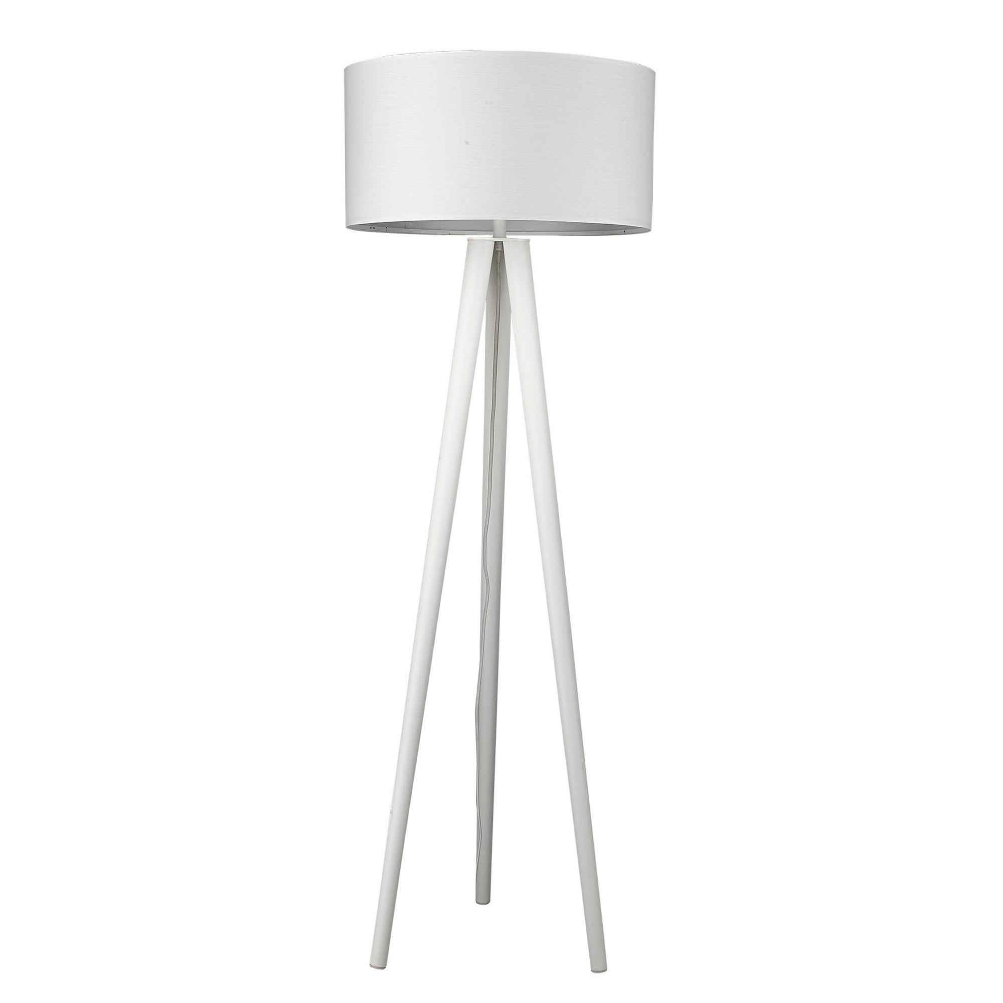 Tourer 1-Light White Floor Lamp - Mycitystee