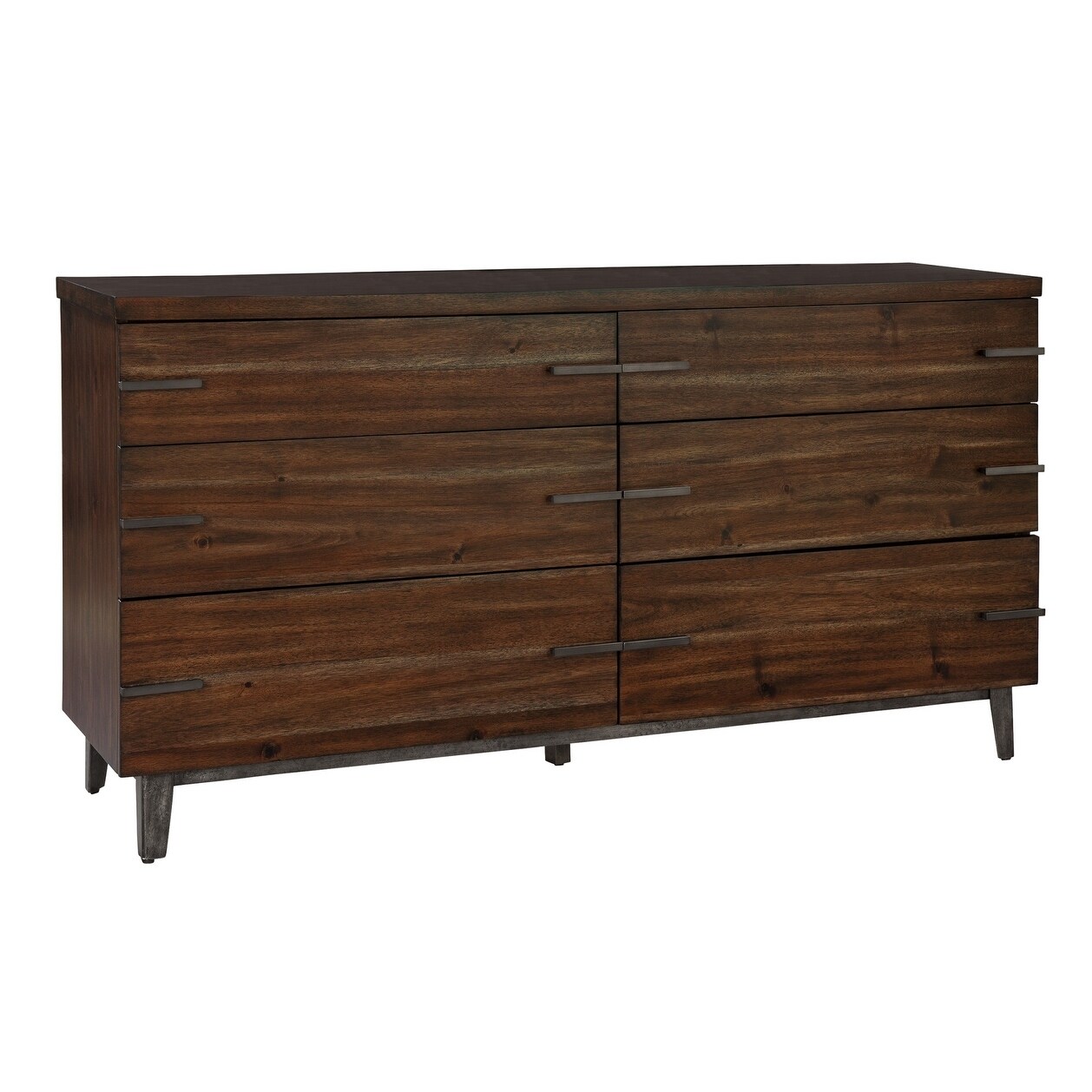 Hekman Furniture Monterey Point Modern， Sleek， and Chic， Distressed Brown， Large Bedroom Dresser - - 24230431 - Mycitystee