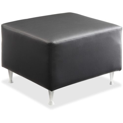 Lorell Fuze Modular Series Black Leather Guest Seating (86920) - Mycitystee