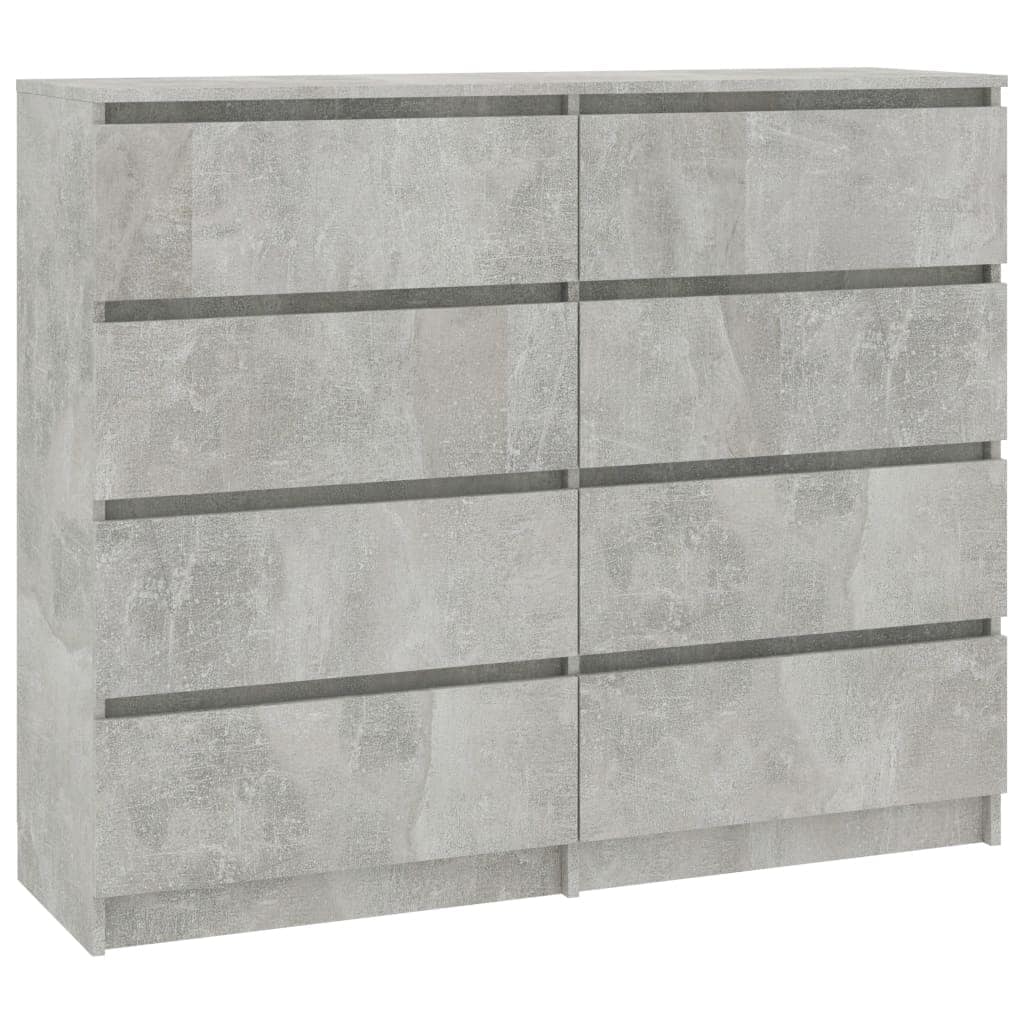 vidaXL Drawer Sideboard Concrete Gray 47.2