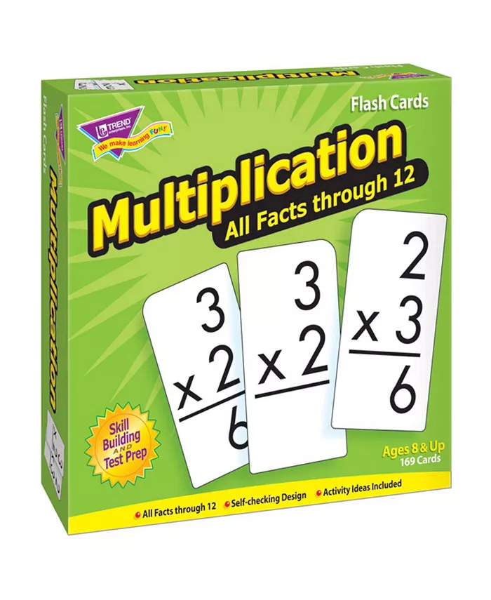 Trend Enterprises Inc. Multiplication 0-12 All Facts Skill Drill Flash Cards Set， 169 Piece - Mycitystee