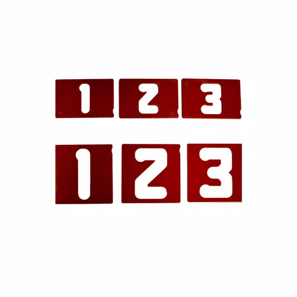 Milescraft 1.5 in. and 2.5 in. Vertical Number Template Set (40-Piece) and#8211; XDC Depot - Mycitystee
