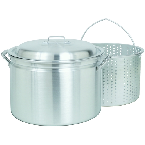 Bayou Classic 4024 Stock Pot with Basket， 24 qt Capacity， Aluminum - Mycitystee