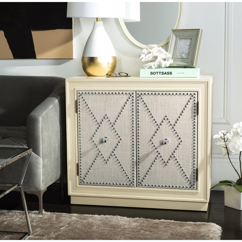 SAFAVIEH Erin 2-Door Beige Storage Chest - - 19484428 - Mycitystee