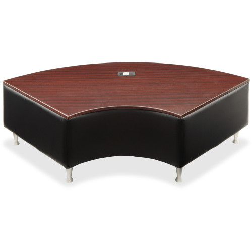 Lorell Fuze Modular Series Black Leather Guest Seating (86921) - Mycitystee