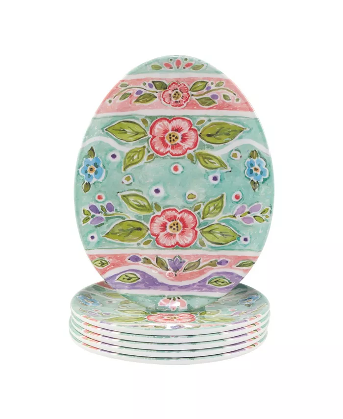 Certified International Joy of Easter Melamine Set 6 Egg Plates - Mycitystee