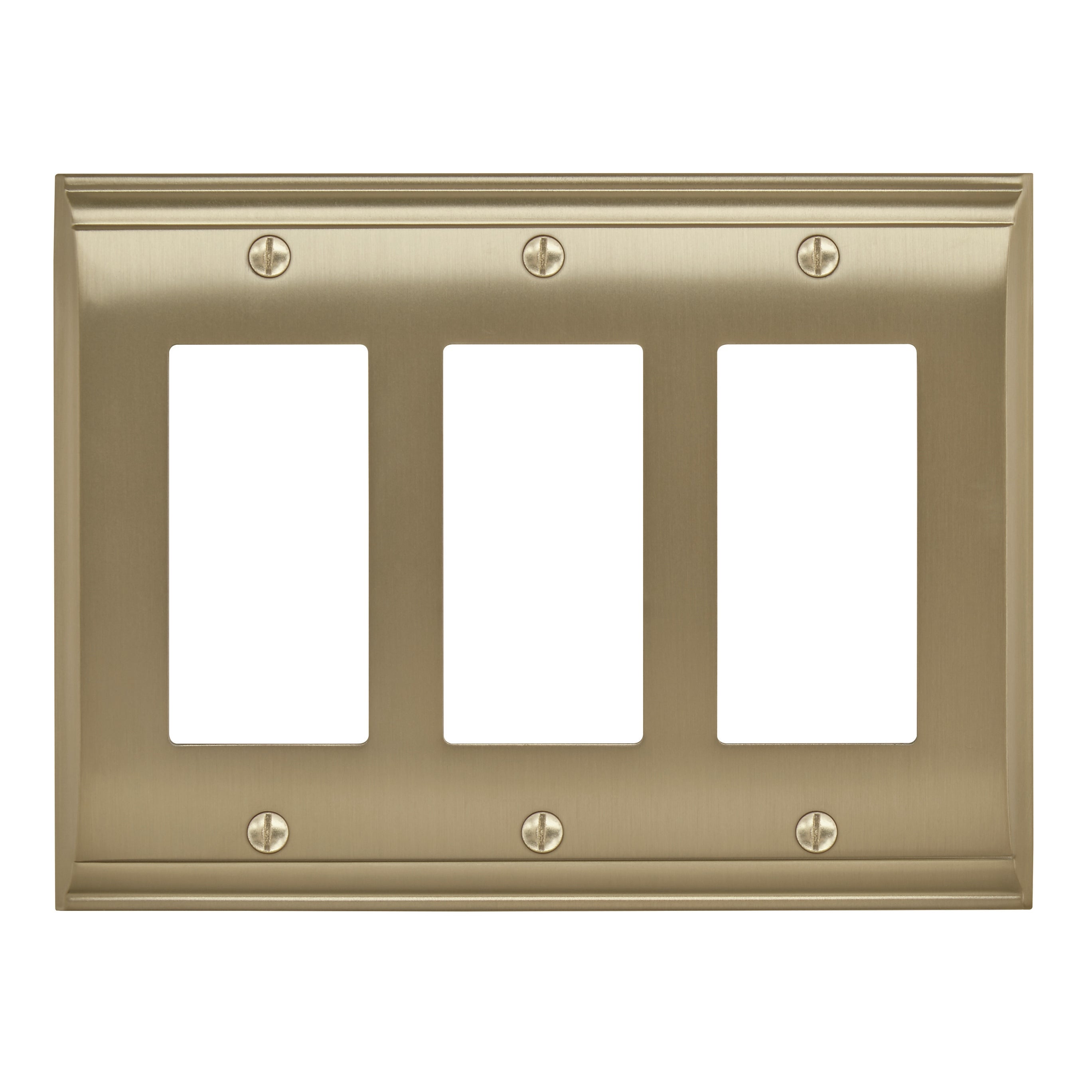 Candler 3 Rocker Golden Champagne Wall Plate - 3 Rocker - Mycitystee