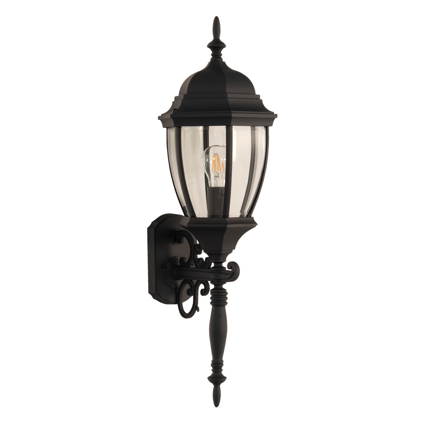 Craftmade Bent Glass 1 Light Small Outdoor Wall Mount - Textured Black - Mycitystee