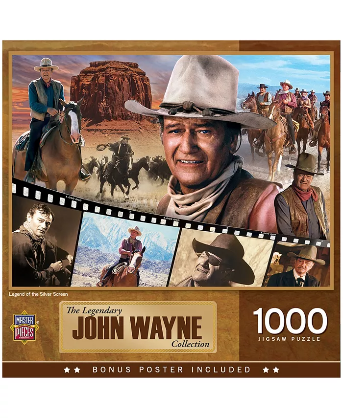 MasterPieces Puzzles John Wayne - Legend of The Silver Screen Puzzle - 1000 Piece - Mycitystee