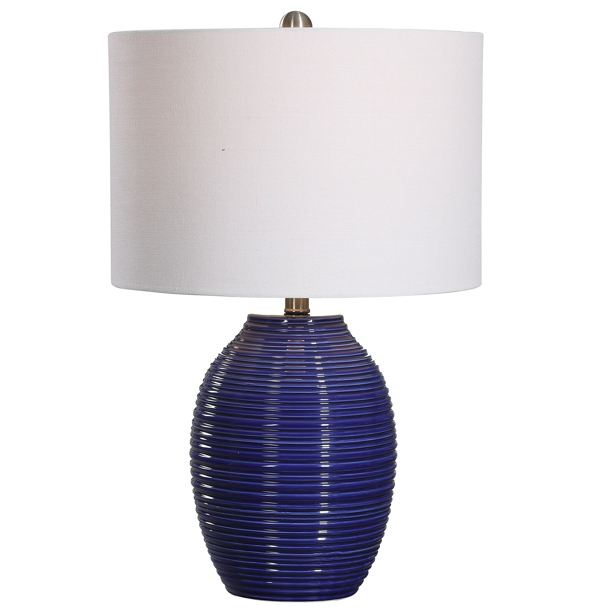 Indigo Blue Ceramic 1-light Table Lamp - Mycitystee