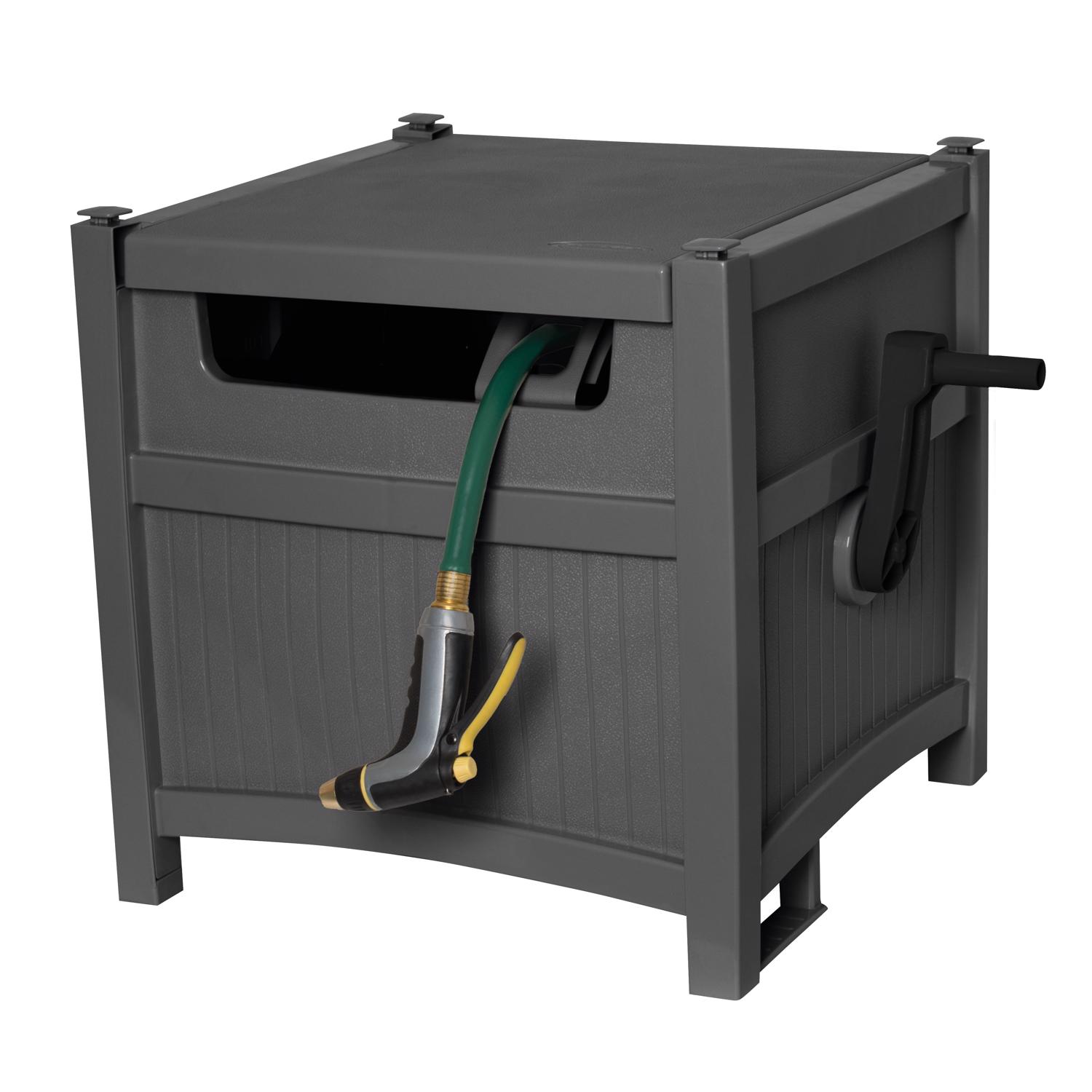 Suncast Smart Trak 225 ft. Gray Retractable Free Standing Hideaway Hose Reel - Mycitystee