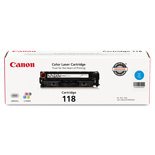Canon 2661B001 (118) Toner， 2，900 Page-Yield， Cyan - Mycitystee