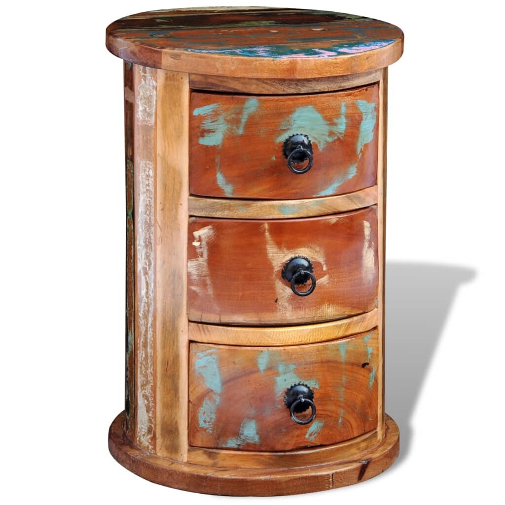 Reclaimed Cabinet with 3 Drawers Solid Wood - - 35142123 - Mycitystee