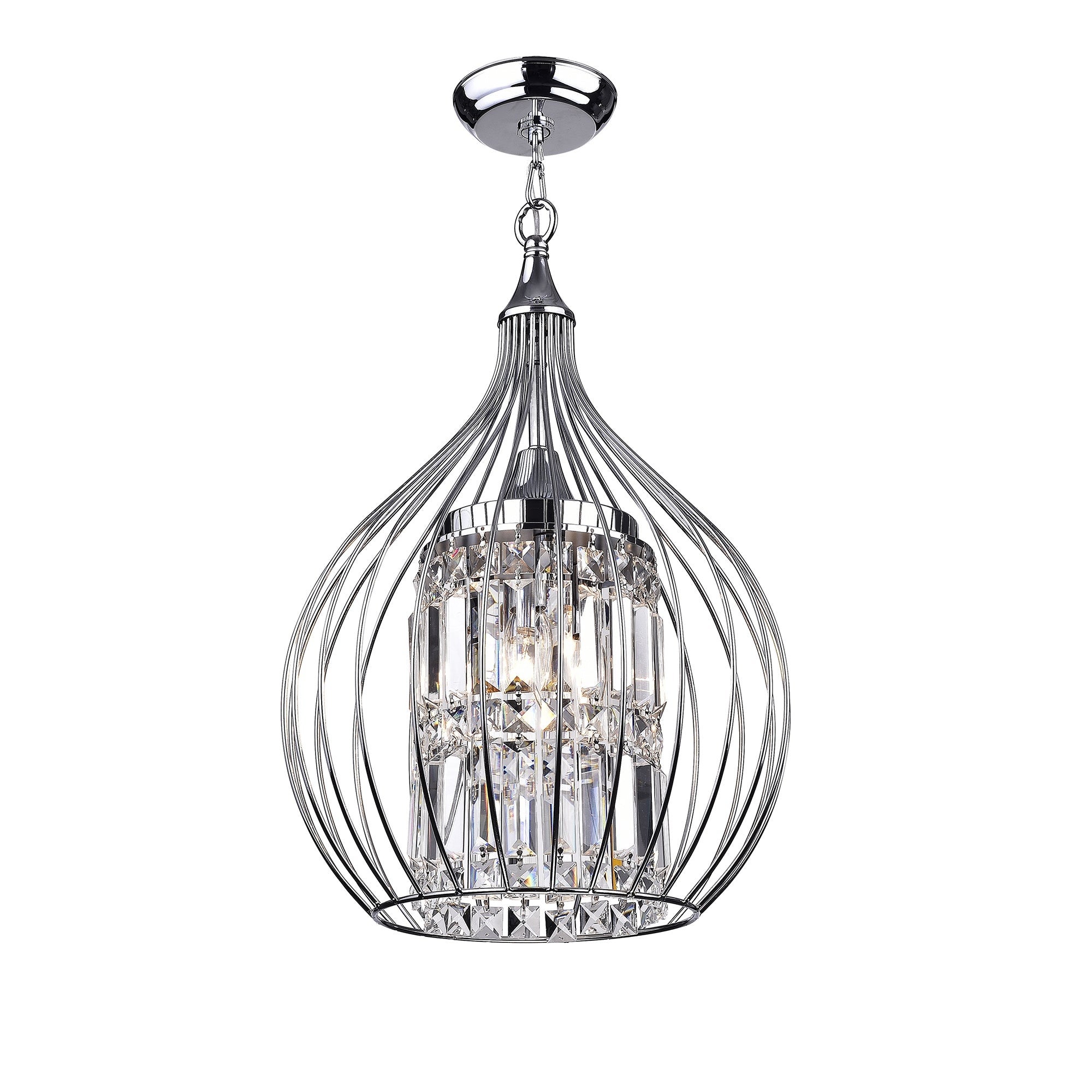 3-Light Semi Flush Mount Ceiling Light - 13.4