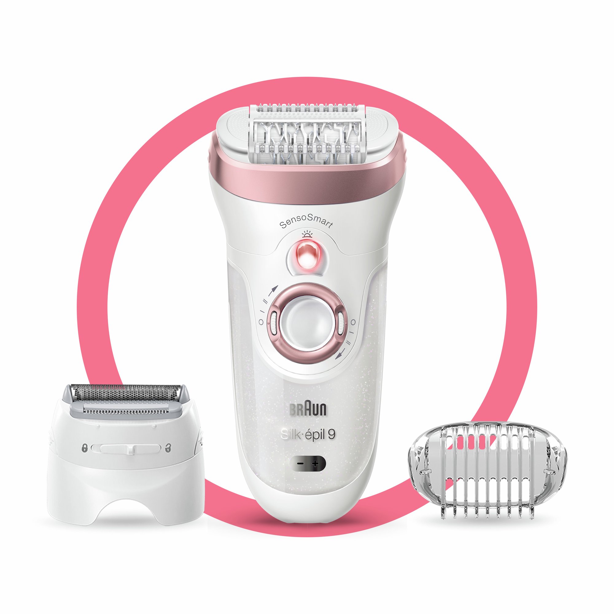 Braun Silk-Épil 9 9-720 Epilator for Women for Long-Lasting Hair Removal， White/Bronze - Mycitystee