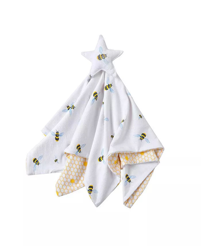 Malabar Baby Silky Soft Lovey Security Blanket With Top Plush Toy， Bee - Mycitystee