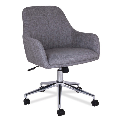 Workspace by Alera Mid-Century Task Chair， Supports Up to 275 lb， 18.9
