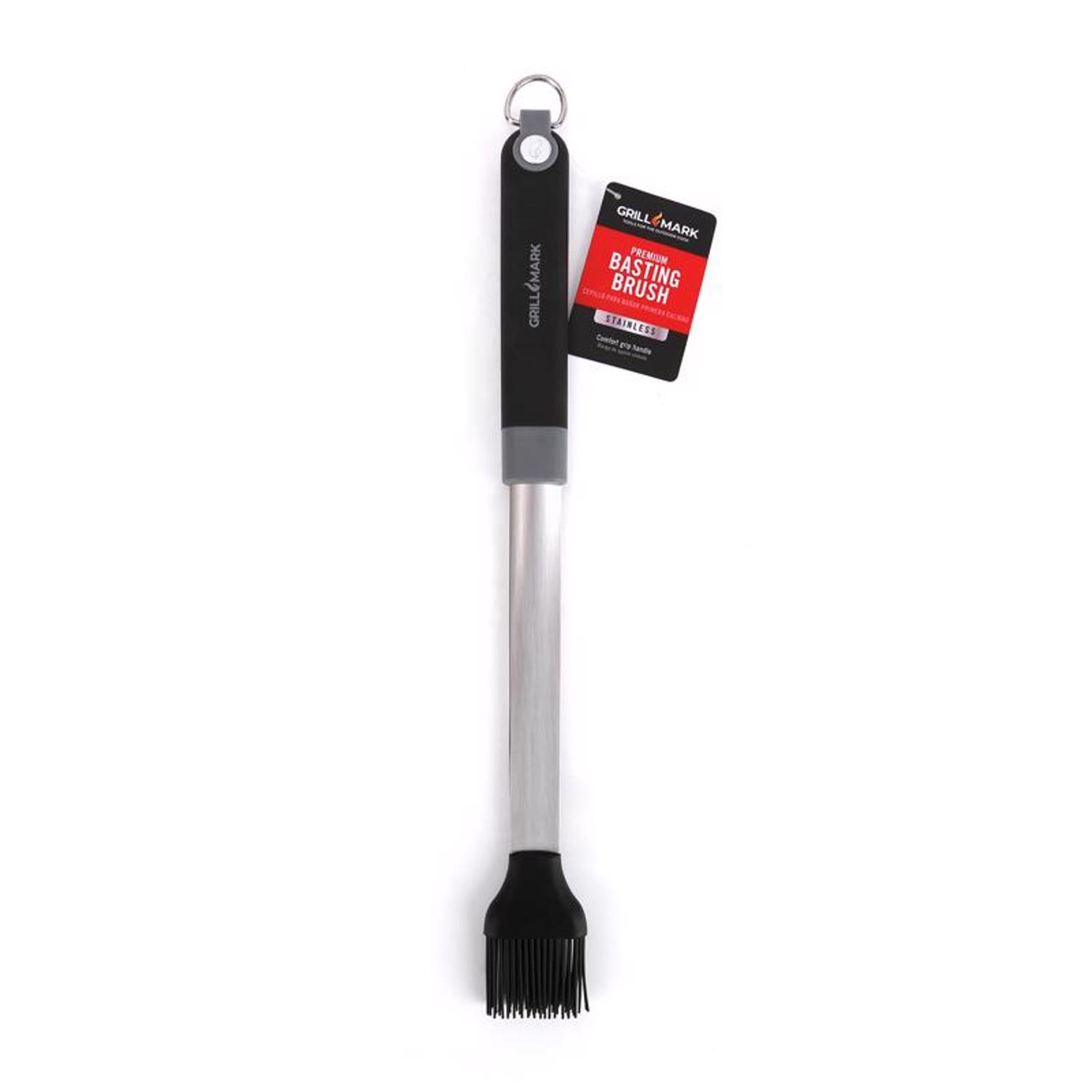 Grill Mark Silicone/Steel Black/Silver Grill Basting Brush 1 pk - Mycitystee
